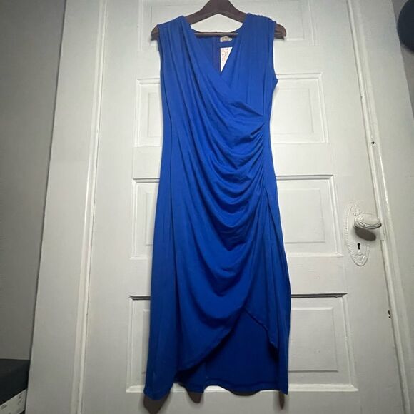NWTs Acevog Stretchy Cotton Dress w/ Concealed Back Zip & Accentuating Waist XL - Picture 2 of 9